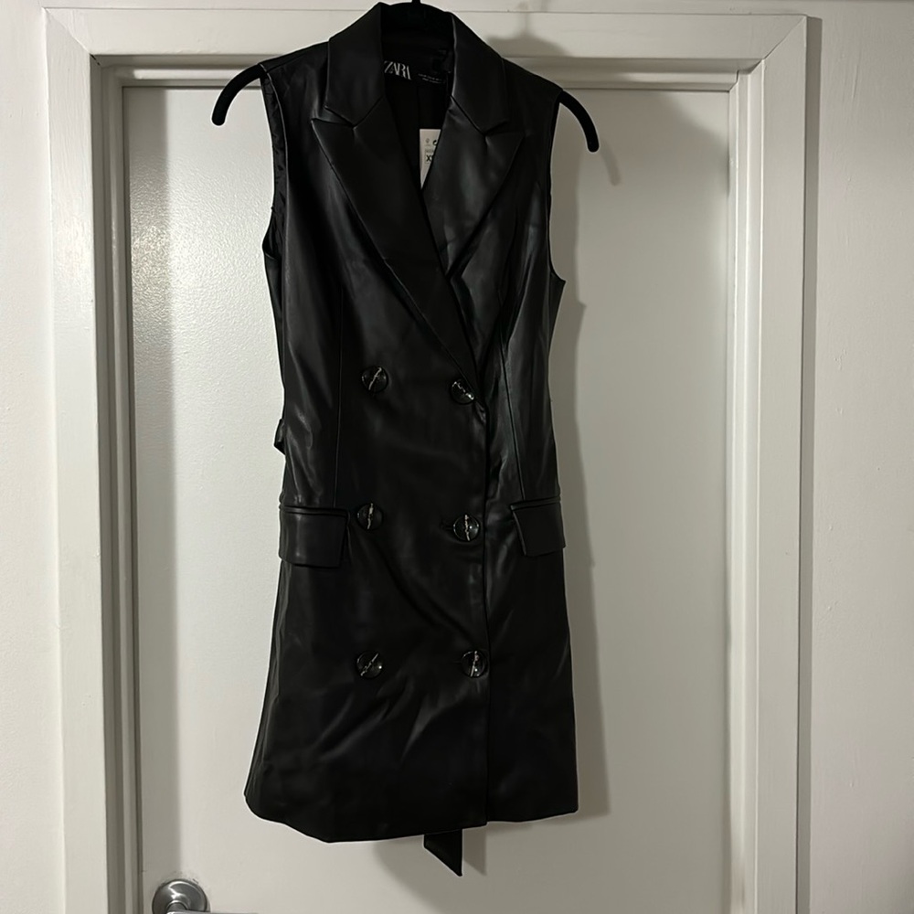 Zara Faux Leather Vest